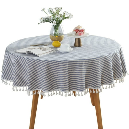 

Vintage Tablecloth Washable Linen Picnic Tablecloth Round Various Sizes(60inchs)
