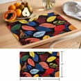 thumbnail image 6 of Colored Leaves Placemats Set of 2, Spring Retro Pastoral Plant Non-Slip Place Mats Washable Table Mats for Kitchen Dining Table Decorations Indoor/Outdoor, 6 of 9