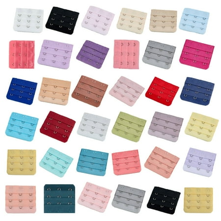 

5PCS Women Bra Extender Buckle Elastic Multicolor Brassiere Extension Hooks 2 and 3 Hooks