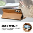 thumbnail image 6 of Dteck Flip Wallet Case for Samsung Galaxy A36 5G,Leather Magnetic Folio Cover with Card Holder Kickstand Shockproof TPU Full Body Protective Phone Case,Brown, 6 of 7