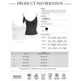 thumbnail image 5 of Amilia Women's Basic Solid V Neck Cami Spaghetti Double Layer Crop Tank Tops Casual Shirts, 5 of 6
