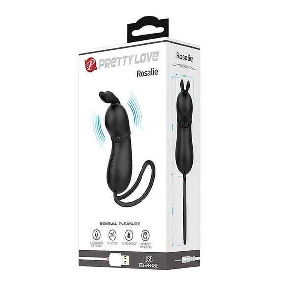 Pretty Love Rosalie Clit Tethered Stimulation - Noir