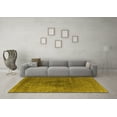 thumbnail image 3 of Ahgly Company Indoor Square Oriental Yellow Industrial Area Rugs, 4' Square, 3 of 4