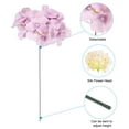 thumbnail image 4 of Uxcell Artificial Silk Hydrangea Flower Heads with Stems for Home Wedding Decor, Purple 10 Pack, 4 of 6