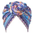thumbnail image 2 of D-GROEE Women Retro Print Turban Bonnet Bohemia Flower Knot Pre-Tied Bonnet Beanie Cap Headwrap, 2 of 8