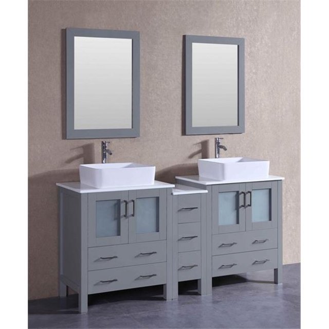 Mercury Import Group AGR230RC1S 72 in. Bosconi Double Vanity Set - Gray