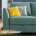 thumbnail image 4 of HONBAY Side Armrest Module for Modular Sofa, Pair of Armrests for Sectional Modular Couch, Grey, 4 of 5