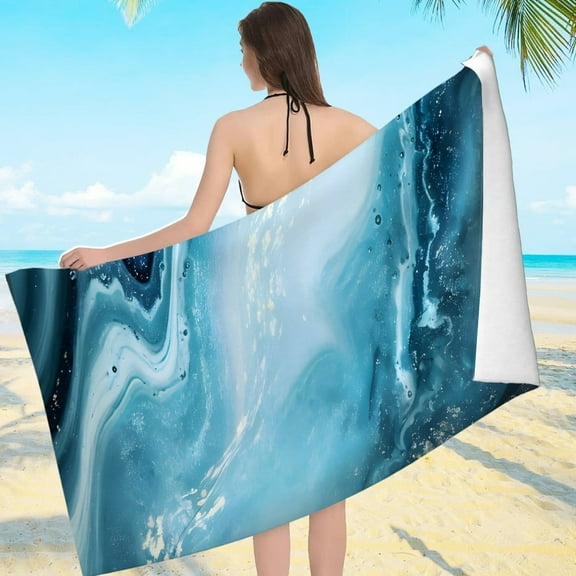 Beach towel-super soft microfiber, light and compact, foldable and sand-proof, suitable for bathroom, beach, yoga, camping and hiking.