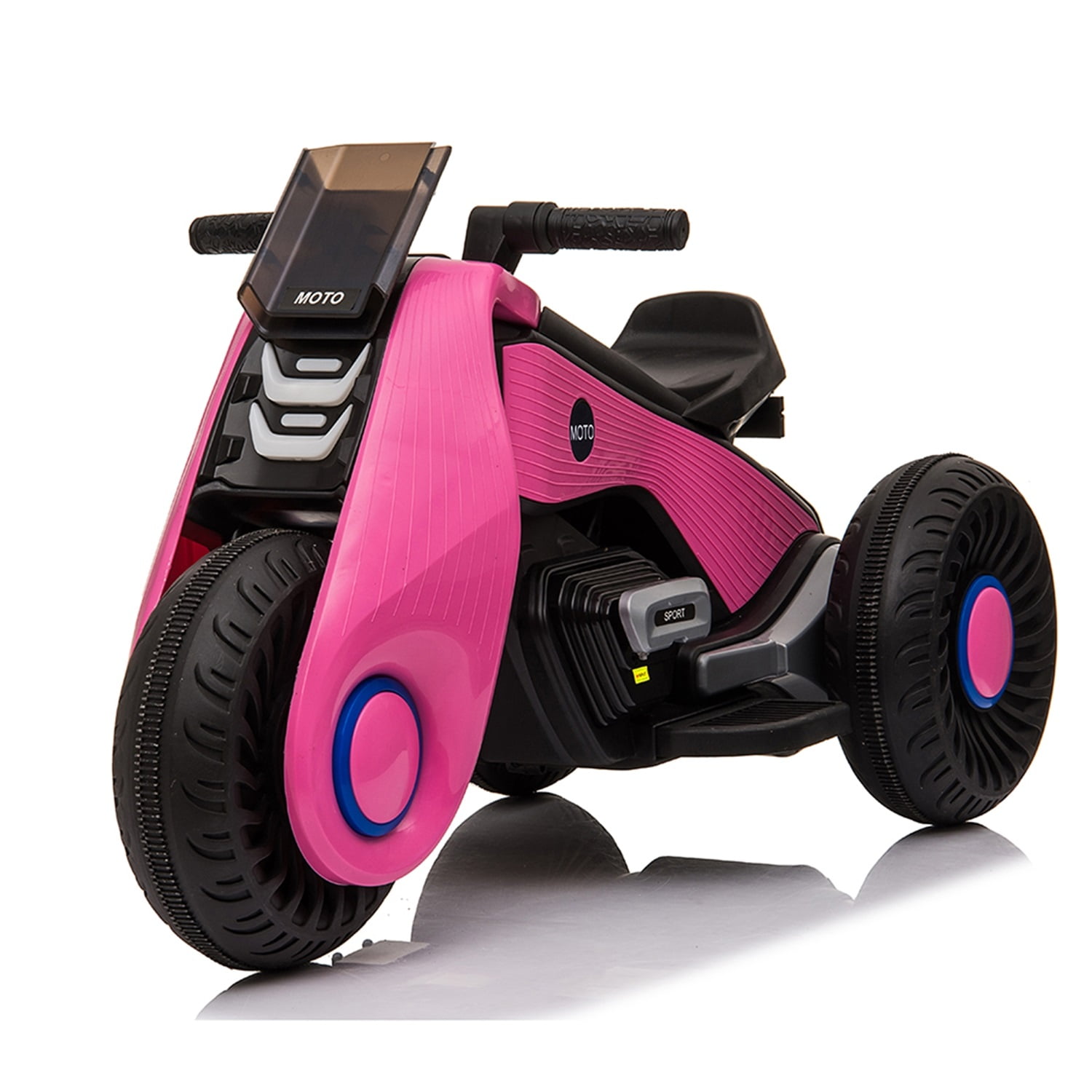 CIPACHO Kids Ride on Motorcycle, 6V Battery Powered 3 Wheels Motorcycle Toy for Children Boys & Girls, Electric Ride on Motorcycle, Pink
