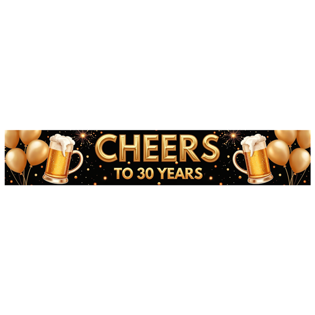 30th Birthday Celebration Banner Backdrop Party Decorations for Cheers to 30 Years Milestone Event Decor Photography Background Supplies Festive Props