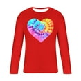 thumbnail image 5 of BEFOKA Men Long Sleeve Shirt Crewneck Sweatshirt Valentine'S Day Love Heart Printed Red Sweatshirt Colorful Basic Tops Fall Blouses Plus Size Shirt Funny Holiday Loose Graphic Tee Tops, 5 of 5