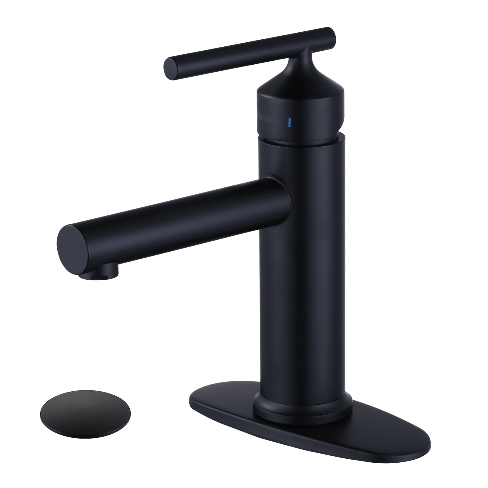 WOWOW Matte Black Vessel Sink Bathroom Faucet with Drain Assembly