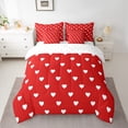 thumbnail image 2 of jejeloiu Romantic Heart Print 7-Piece Twin Bedding Sets,Happy Valentine'S Day Bedding Comforter Set,Kawaii Loves Pattern Sheet Sets For Girls Teens,Luxury Bedroom Decor Reversible, 2 of 8