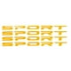 thumbnail image 1 of 4Pcs Tira de Decal de Llantas Cuadrada Calcomanías Reflectantes Amarillo PET, 1 of 6