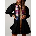 thumbnail image 1 of Vestido camisero con lentejuelas y diseño de cascanueces para mujer, vestido de fiesta con sudadera de Papá Noel, minivestido de verano con capas de manga larga para baile de graduación, 1 of 5