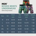 thumbnail image 2 of 3 PACK Big and Tall Mens Boxer Briefs Scrawl Print Plus Size Underwear With Fly Comfy Breathable Boxers, 2 of 5