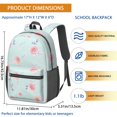 thumbnail image 3 of Pioneer Flower Floral Print Pattern 17" School Backpacks for Teens,Waterproof Oxford Fabric,S-Shape Padded Straps for School,Travel,Hiking,Camping, 3 of 5