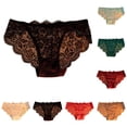 thumbnail image 2 of Ladies Underwear Panties Low Rise Solid Lace Panties Bridal Lace Underwear Briefs Wedding Night Special Panty Womens Briefs Light Blue M, 2 of 3