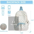 thumbnail image 5 of Cute bow backpack for women, cute floral pattern backpack, college-style school bag, fashionable laptop backpack., 5 of 7