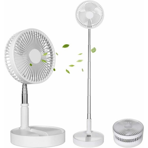 Portable Desk Fan, Foldable Fan Pedestal Stand Floor Fan Adjustable Height 4 Speeds for Outdoor Unbranded