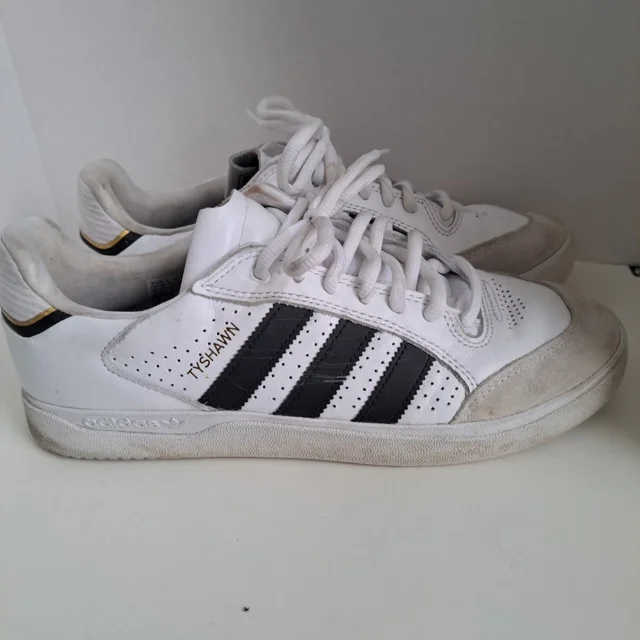 Ad-id-as Originals Tyshawn Low HQ2003 Sneakers Shoes Sz 11 White Black Gold