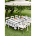 thumbnail image 5 of 60x120 Inch Outdoor Tablecloth with Umbrella Hole Zipper Rectangle Grey Flower Rectangular Tablecloths Outside Waterproof Elegant Plaid Floral Lattice Botanical Patio Table Cover for Picnic Party, 5 of 8