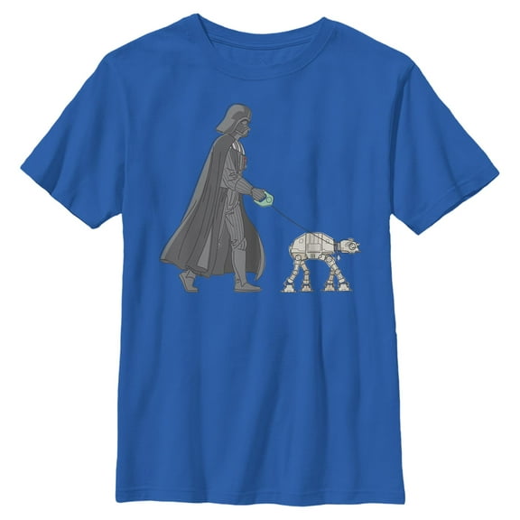 Boys Star Wars Darth Vader AT-AT Walking the Dog T Shirt