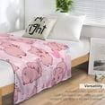 thumbnail image 5 of Pig Blanket Gifts, 40"x50" Flannel Fleece Throw Blanket Soft for Girls Boys Adults, Lightweight, Comfortable, Warm Cute Pig Themed Blanket for Bed Couch, 5 of 6