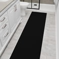thumbnail image 3 of Ottomanson Extra Long Runner Rug Non-Slip Low Pile Stain Resistant, Solid Black, 1'10.5" x 50', 3 of 13