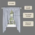 thumbnail image 4 of Buffalo Check Gathered Swag Window Curtain Pair - 72X63 - Grey, 4 of 6
