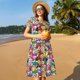 thumbnail image 4 of Balery Cute Cartoon Owls Vestidos sueltos de manga corta para mujer, vestidos de verano 2025, vestidos casuales de corte A con vuelo., 4 of 6