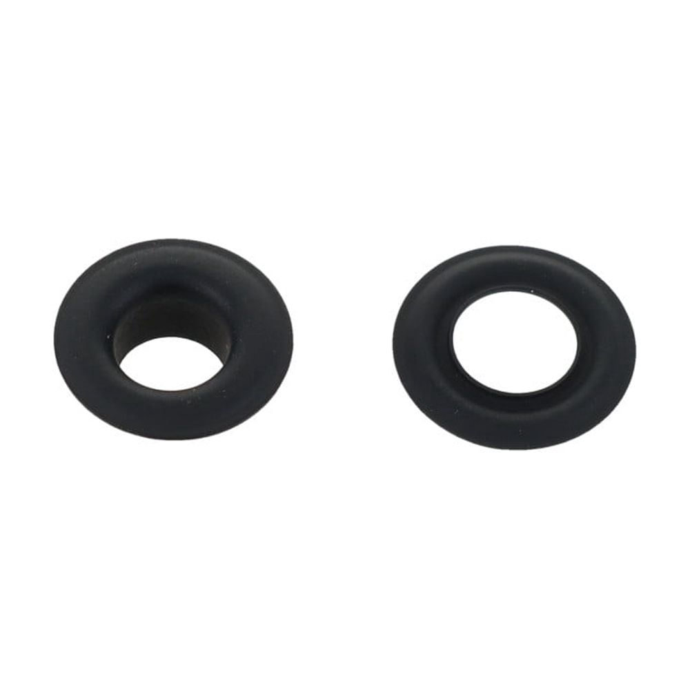Grommet, Black Matte, Solid Brass-LL (100 sets per bag), Multiple Sizes