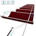 thumbnail image 2 of DEXS Spacious Retractable Canopy Cover Awning, Outdoor Shade Wire Solution for Roofing, Yard, and Patio, Waterproof and Durable, UV-Resistant, Easy to Install and Operate Red3'x12', 2 of 7