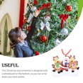 thumbnail image 2 of Bewildely Decoración colgante de Navidad para Hotel en casa, fiesta, banquete, árbol de Navidad portátil, ventana, colgante de resina alegre para Kits de decoración para fiestas 3 cabezas Bewildely HA069810-02B, 2 of 6