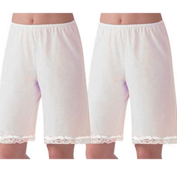 Lucakuins - Pantalones cortos para dormir de color sólido para mujer, pantalones cortos elásticos diarios de cintura alta Lucakuins moda