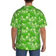 thumbnail image 3 of Naloa Green Cucumber Men's Loose Fit Cuban Collar Short-Sleeve Shirt, Hawaiian Shirts, Mens Shirts Casual for Everyday Wear Outings-X-Large, 3 of 5