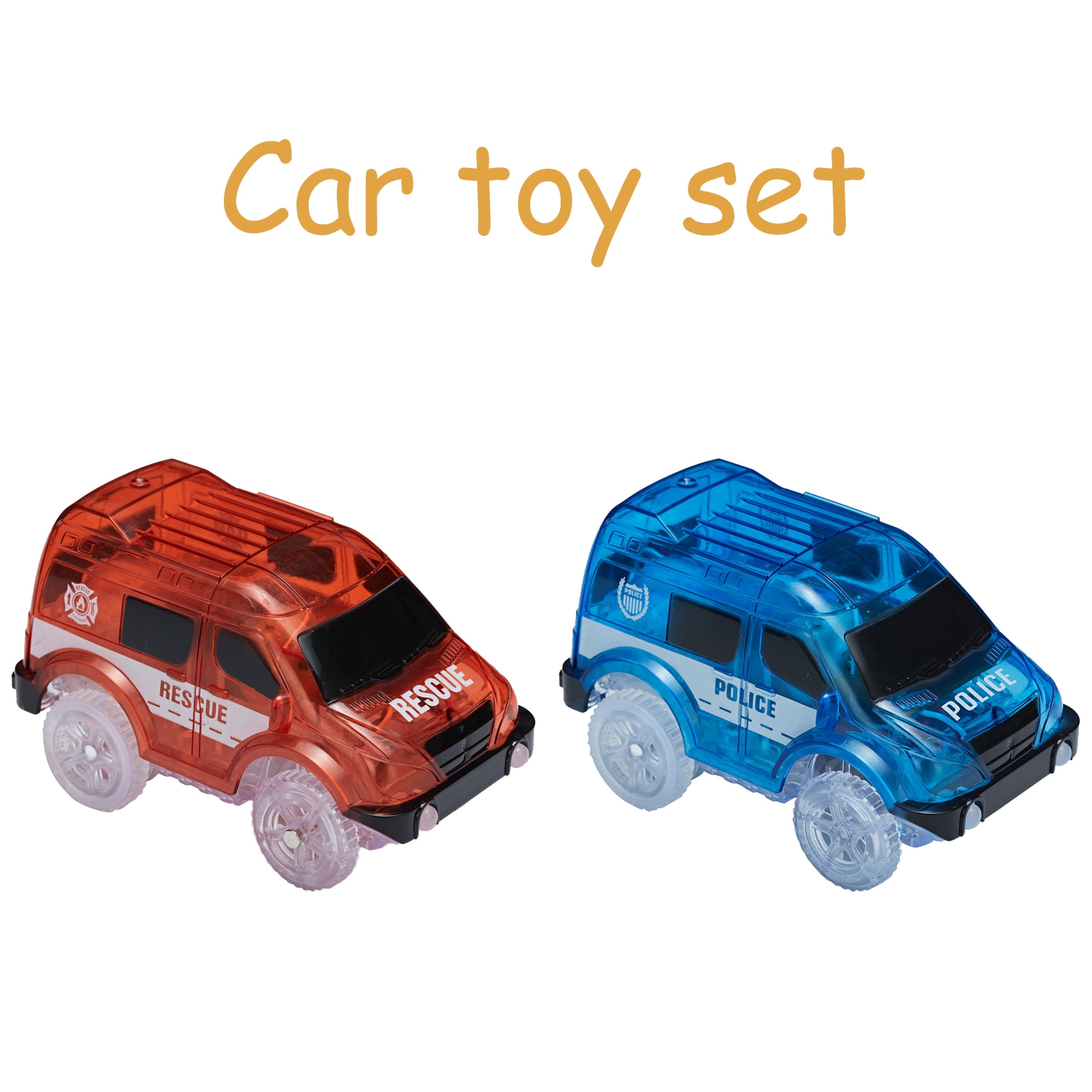 Magic Tracks Cars Replacement Only Universal Glow in The Dark Race Car Set 