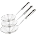 thumbnail image 1 of Juego de 3 coladores de araña, cucharón colador asiático, cuchara espumadora de alambre de acero inoxidable con mango para freír alimentos en la cocina, 30,5 cm, 32 cm, 35 cm, 1 of 5