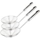 thumbnail image 1 of Juego de 3 coladores de araña, cucharón colador asiático, cuchara espumadora de alambre de acero inoxidable con mango para freír alimentos en la cocina, 30,5 cm, 32 cm, 35 cm, 1 of 5