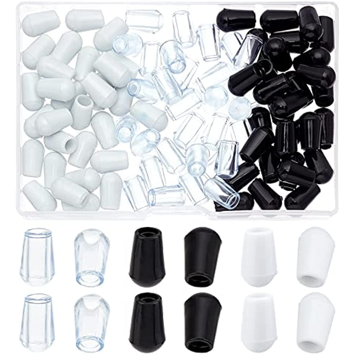90Pcs 3 Colors Kitchen Sink Rack Rubber Feet in 1 Box, Replacement Sink