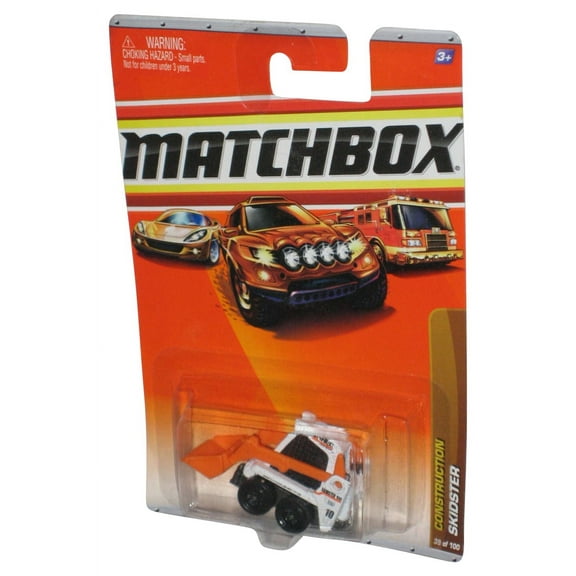 Matchbox Construction (2009) White & Orange Skidster Toy 39/100
