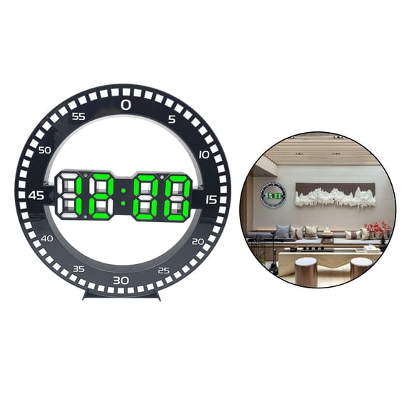 Reloj de Ped Digital Moderno, LED 3D, Fecha mperatura, /24 tiempo , Reloj de Escritorio Electróco USB pa Oficina en Colco Reloj de pared digital