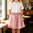 thumbnail image 4 of hotojiny Girls Sparkle Skirt Kids Elastic Waist Glitter Sequin Skirts for Birthday Party Dance Outfit(Hot Pink,7-10 Years), 4 of 6