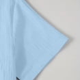 thumbnail image 6 of FAWUUDO Men's Casual Short Sleeve Button Down Collar Breathable Loose Quick Dry Solid Color Shirts Sky Blue, 6 of 7