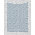 thumbnail image 1 of Garden Tapestry, Botanical Art with Bush Leaves and Abstract Flowers in Dusty Blue Tones, Wall Hanging for Bedroom Living Room Dorm Decor, 60W X 80L Inches, Pale Taupe Blue Grey, by Ambesonne, 1 of 2