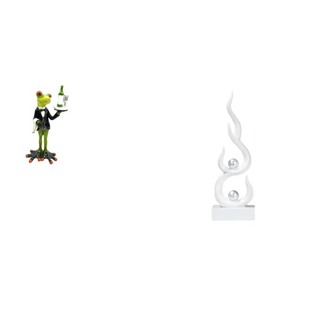 Escultura Creativa De Rana En Forma De Llama, Figura De Resina, Adorno Moderno De Animal Con Fuego, Adorno Abstracto De Mesa, Artesanía Decorativa Para Estante, Chimenea, Entrada, Regalo De