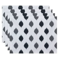 Simply Daisy 18" x 14" Ikat Dot Stripes Geometric Print Placemat