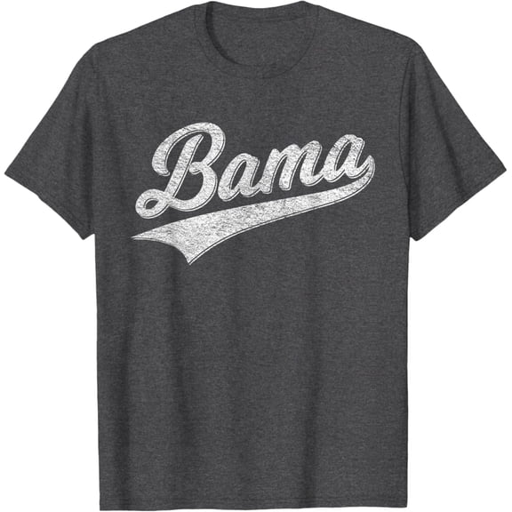 Bama Baseball Sports Script Jersey State Flag Sport T-Shirt