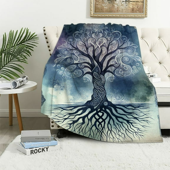 Orinice Celtic Knotwork Warm Lightweight Blanket Soft Fleece Throw Blanket for All Seasons Sofa Decor Cow Gifts Blanket Exquisite Gifts 40x50in