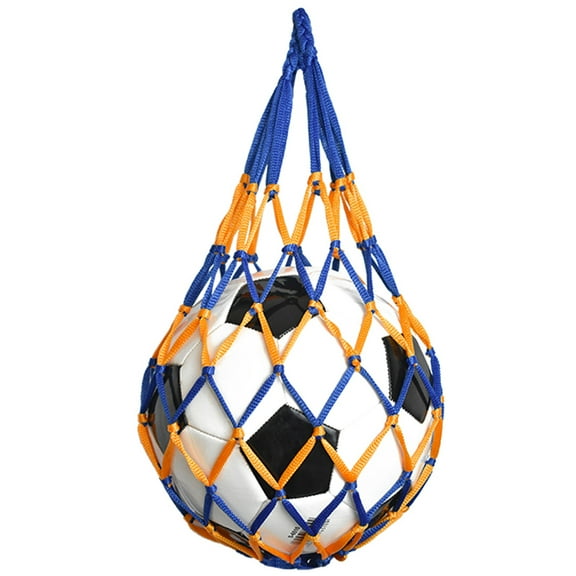 BLEEUS Nylon Basketball Carry Bag Single Ball Carrier Football Accessories(yellow Blue) Sporting Supplies (Yellow Blue)